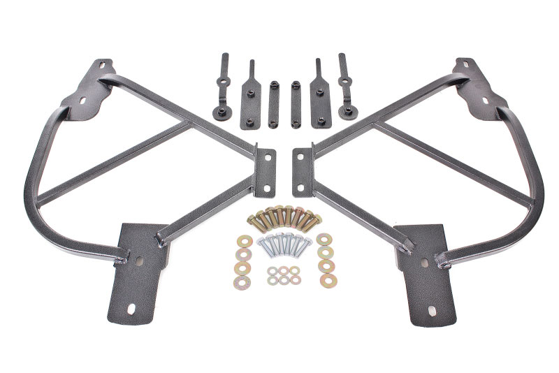 BMR Suspension SFC015H | BMR Camaro Subframe Connectors Black Hammertone; 2010-2015