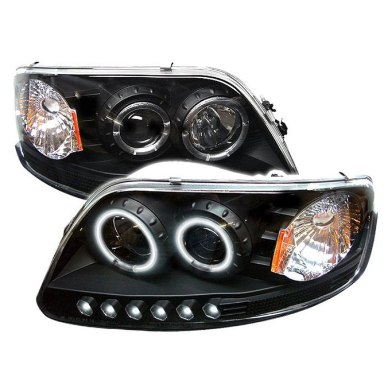 SPYDER 5010292 | Spyder Ford Expedition ( Manu. Date June ) 1PC CCFL LED ( Replaceable LEDs ) Projector Headlights - Black - (PRO-YD-FF15097-1P-CCFL-BK); 1997-2002