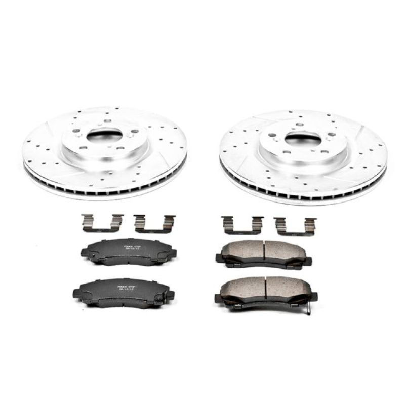 PowerStop k5855 | Power Stop 09-14 Acura TL Front Z23 Evolution Sport Brake Kit; 2009-2014