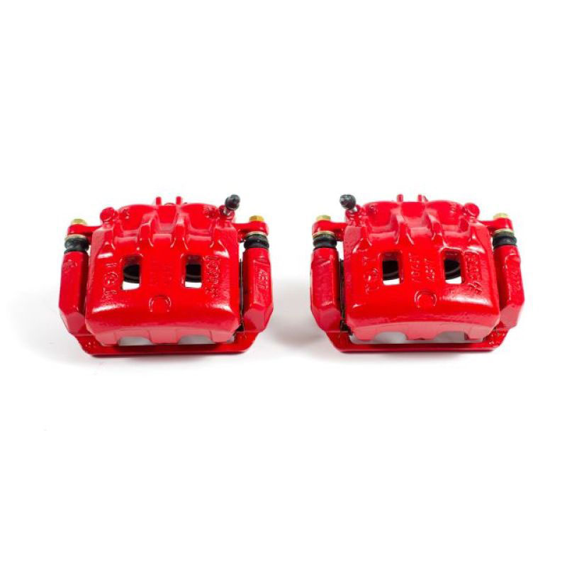 PowerStop s1948 | Power Stop 98-02 Subaru Forester Front Red Calipers w/Brackets - Pair; 1998-2002