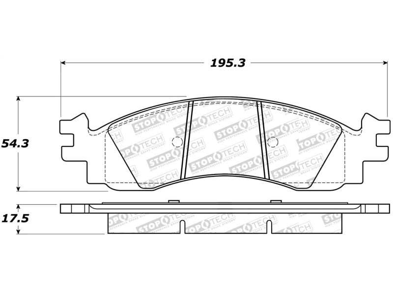 Stoptech 305.11580 | StopTech Street Select Brake Pads Ford Explorer, Front; 2006-2010