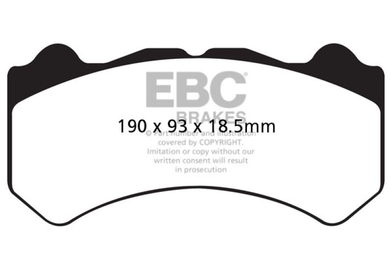 EBC dp41983r | 08-11 Nissan GT-R (R35) 3.8 Twin Turbo (Cast Iron Rotors) Yellowstuff Front Brake Pads; 2008-2011