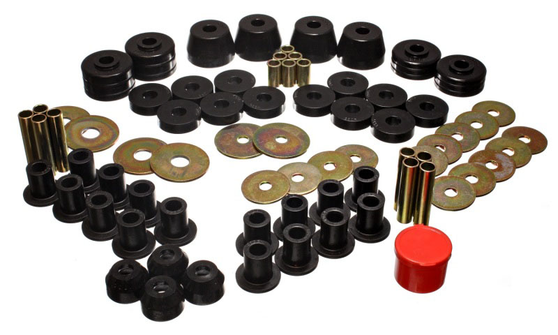 Energy Suspension 5.18101g | 85-92 VW Golf/GTI/Jetta / 72-93 Dodge Ramcharger Blk Hyper-flex Master Bushing Set; 1985-1992