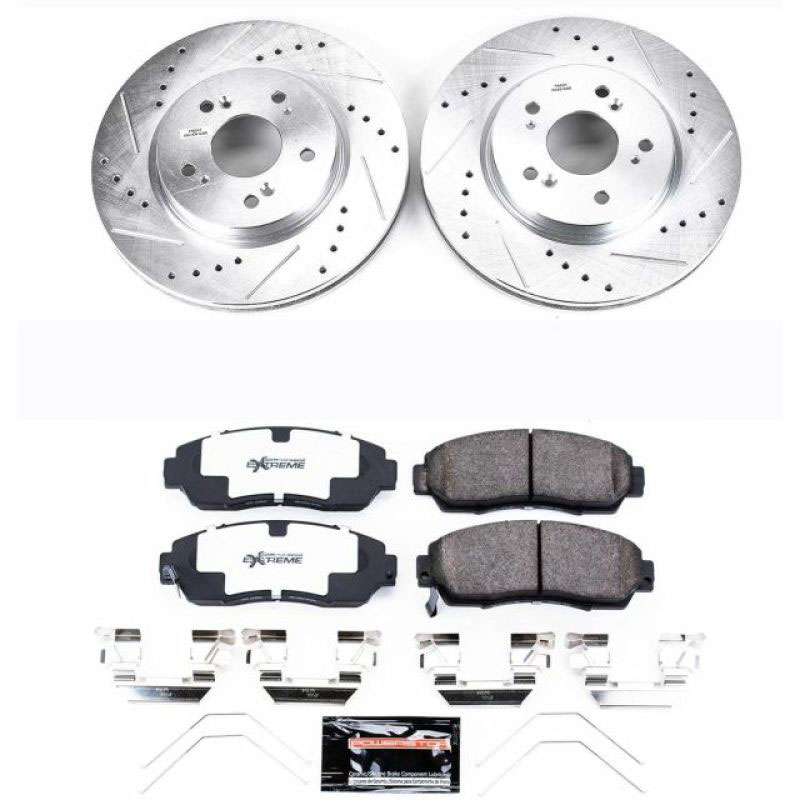 PowerStop k5432-26 | Power Stop 12-15 Honda Crosstour Front Z26 Street Warrior Brake Kit; 2012-2015