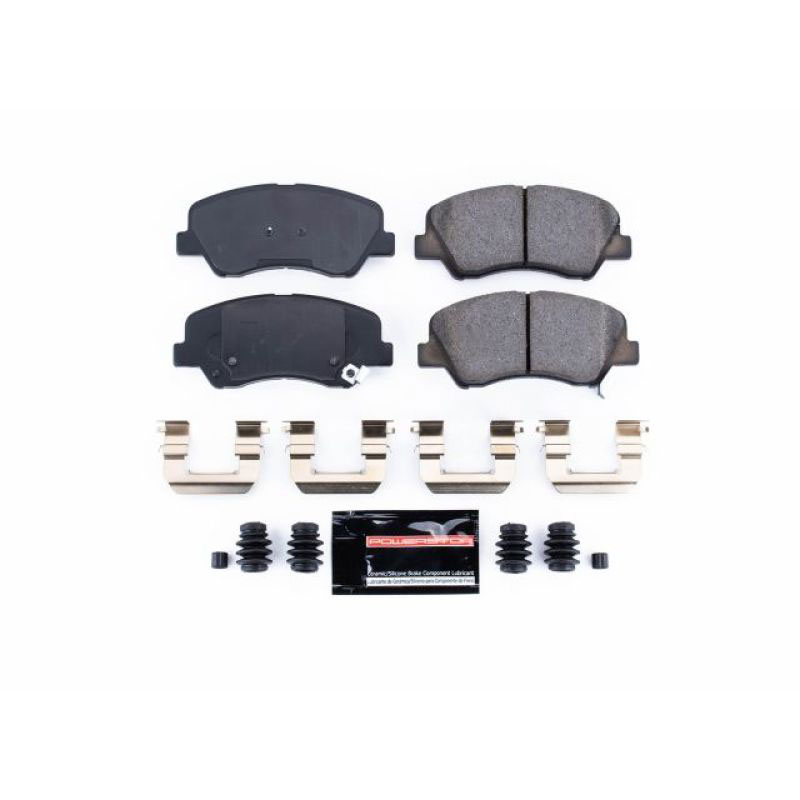 PowerStop z23-1593 | Power Stop 12-19 Hyundai Accent Front Z23 Evolution Sport Brake Pads w/Hardware; 2012-2019