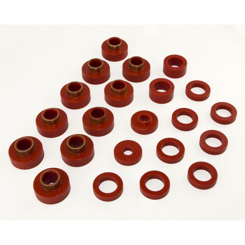 Rugged Ridge 18351.03 | Body Mount Kit Red 80-86 CJ7 22 Pieces; 1980-1986