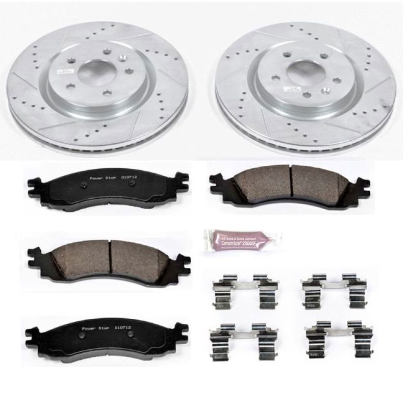 PowerStop k5581 | Power Stop 11-12 Ford Taurus Front Z23 Evolution Sport Brake Kit; 2011-2012