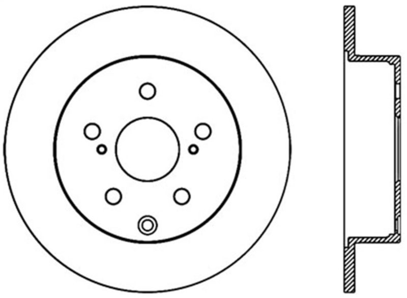 Stoptech 127.44166L | StopTech Lexus RX350 Sport Drilled/Slotted Rotor, Rear Left; 2010-2015