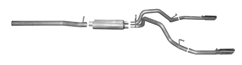 Gibson 65677 | 14-19 Cadillac Escalade ESV Base 6.2L 3.5in/2.25in Cat-Back Dual Split Exhaust - Stainless; 2014-2019