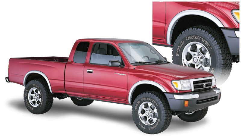 Bushwacker 31914-02 | 95-04 Toyota Tacoma Fleetside OE Style Flares 4pc 74.5in Bed w/ 4WD Only - Black; 1995-2004