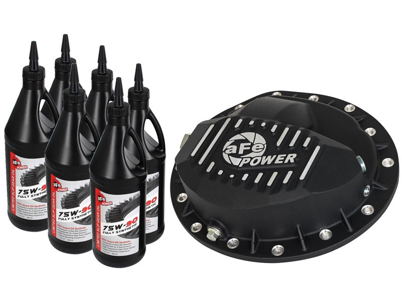 aFe 46-70042-WL | Power Cover Diff Front Machined w/ 75W-90 Gear Oil Dodge Diesel Trucks 03-11 L6-5.9/6.7L; 1990-2003