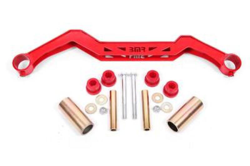 BMR Suspension tc730r | BMR 79-93 Ford Mustang Transmission Crossmember TH350/PG/700R4/C4/C6/AOD/4L60 - Red; 1979-1993