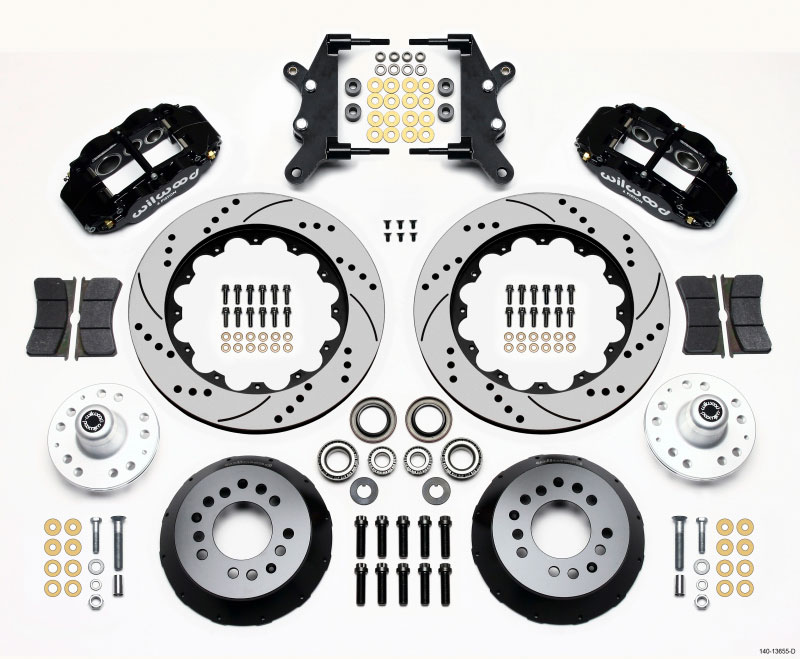 Wilwood 140-13655-d | Narrow Superlite 6R Front Hub Kit 14.00in Drilled 60-68 Ford / Mercury Full Size / Galaxie; 1960-1968