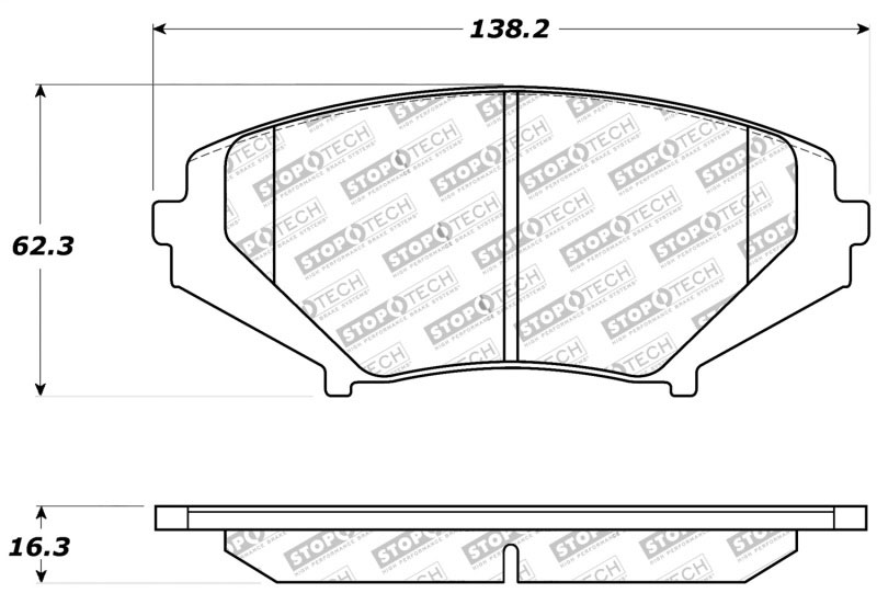 Stoptech 309.10090 | StopTech Sport Brake Pads Mazda RX-8, Front; 2004-2011