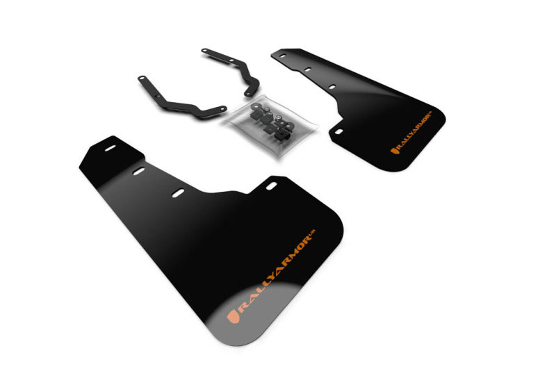 Rally Armor mf46-ftlt-blk/or | 18-19 Subaru Crosstrek Black UR Mud Flap w/ Orange Logo (Front Only); 2018-2022