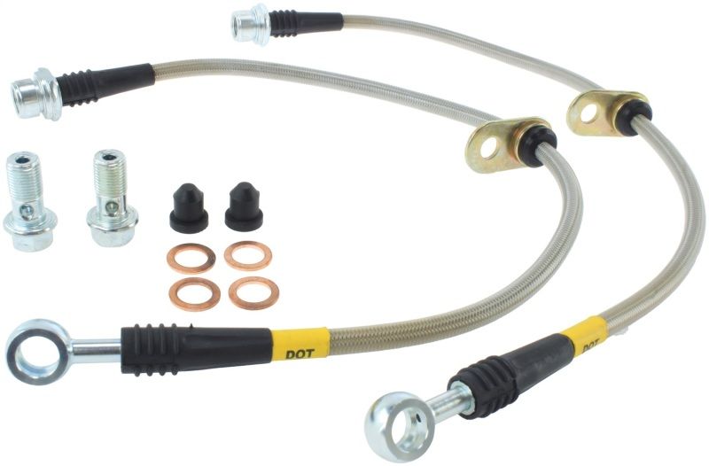 Stoptech 95044025 | StopTech 08-10 Toyota Land Cruiser Front Stainless Steel Brake Line Kit; 2008-2010