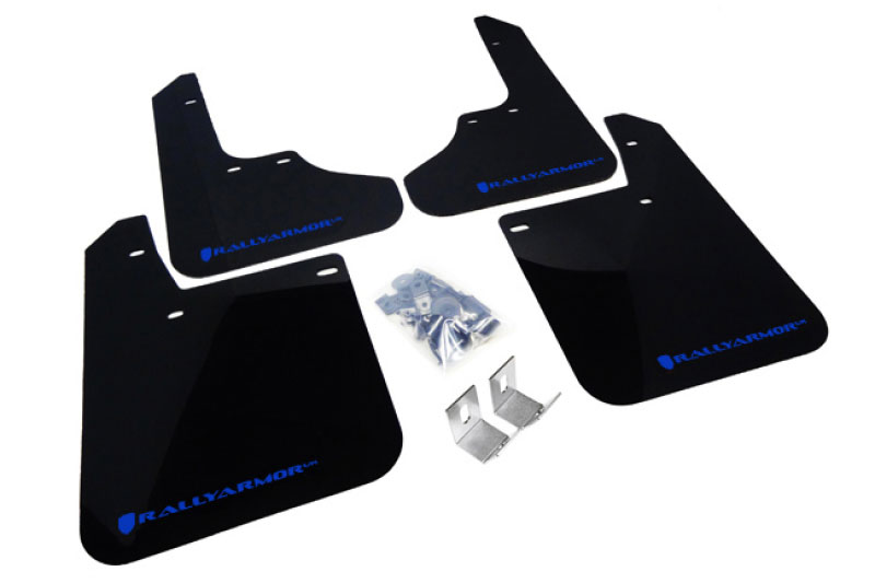 Rally Armor mf2-ur-blk/bl | 1993-2001 Subaru Impreza UR Black Mud Flap w/ Blue Logo; 1993-2001