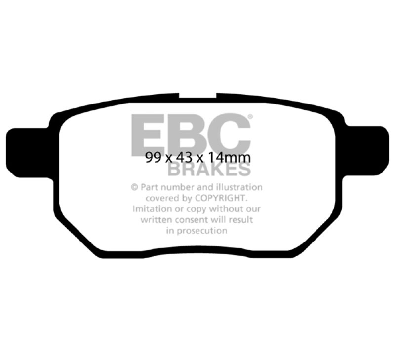 EBC ud1354 | 09-10 Pontiac Vibe 1.8 Ultimax2 Rear Brake Pads; 2009-2010