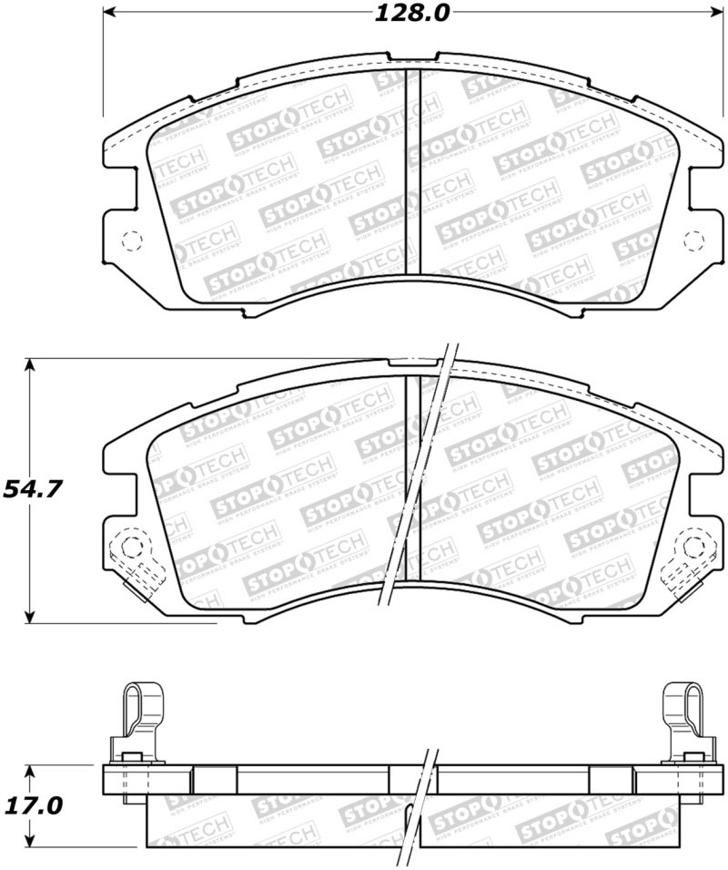 Stoptech 308.04700 | StopTech Street Brake Pads Subaru Legacy Brighton, Front; 1996-1996