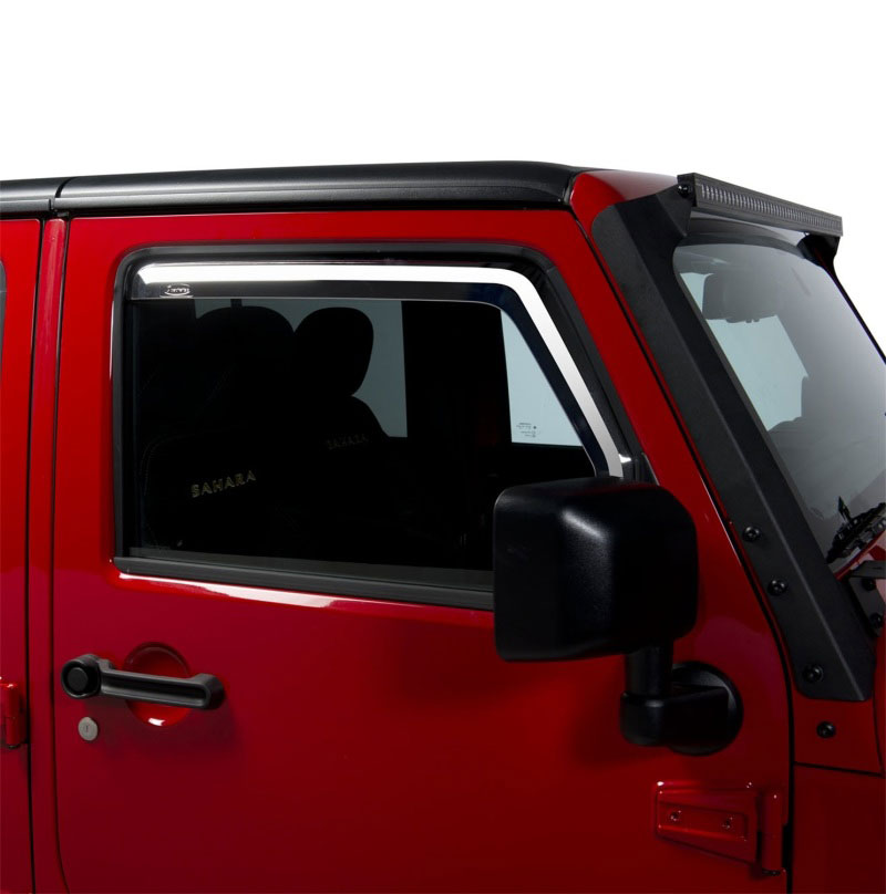 Putco 580228 | 07-18 Jeep Wrangler JK - Front Only Element Tinted Window Visors; 2007-2018