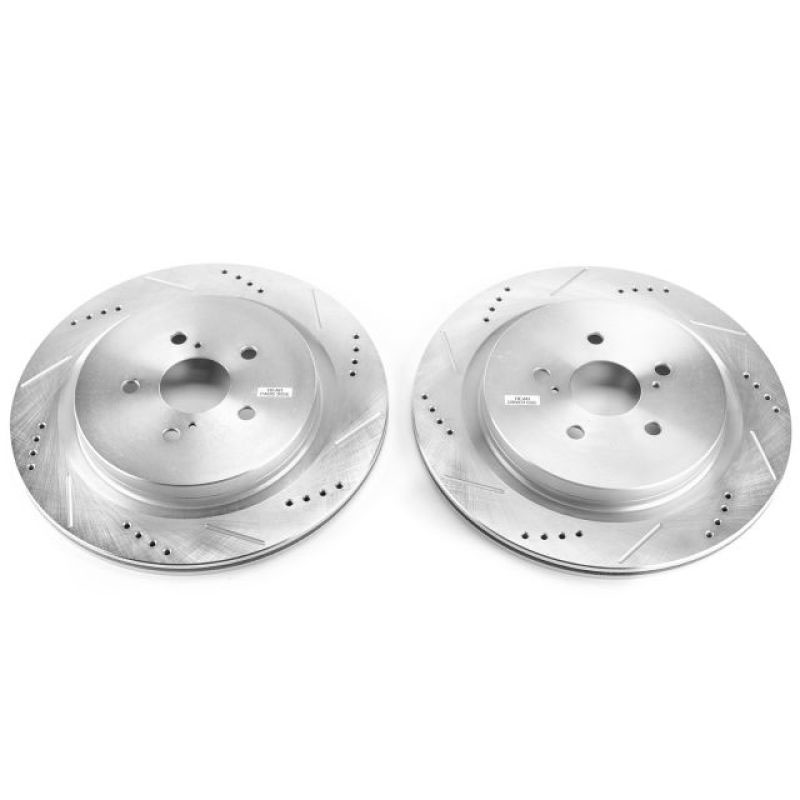 PowerStop jbr1737xpr | Power Stop 16-19 Lexus RX350 Rear Evolution Drilled & Slotted Rotors - Pair; 2016-2019