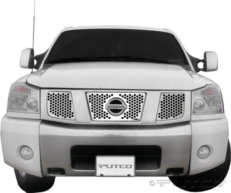 Putco 84127 | 04-07 Nissan Titan / Armada Punch Stainless Steel Grilles; 2004-2007