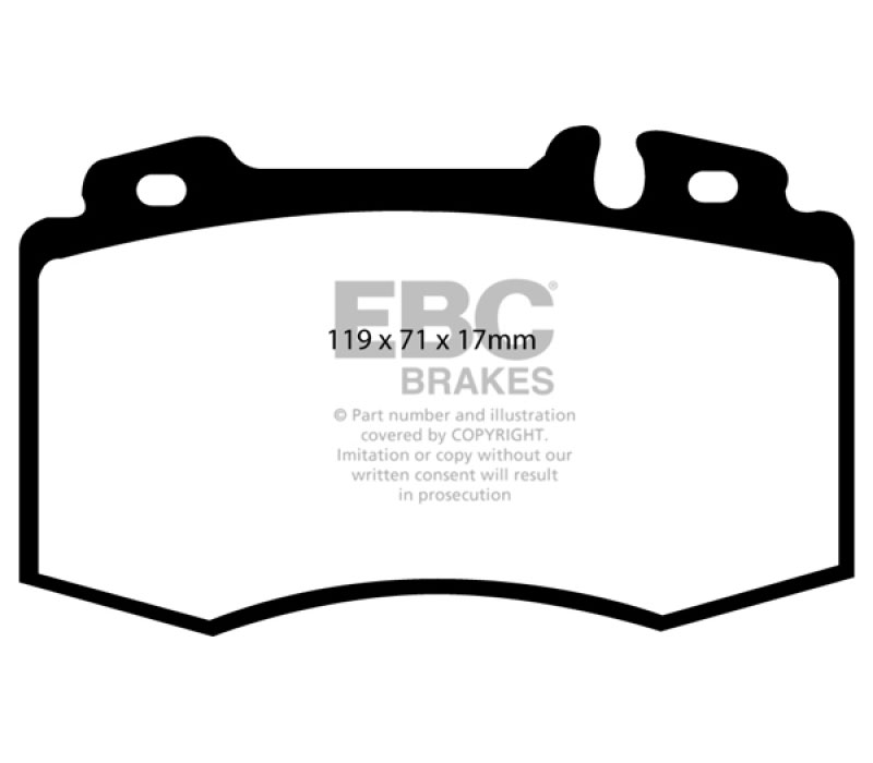 EBC dp61363 | 00-01 Mercedes-Benz M-Class (ML) ML430 4.3 Greenstuff Front Brake Pads; 2000-2001