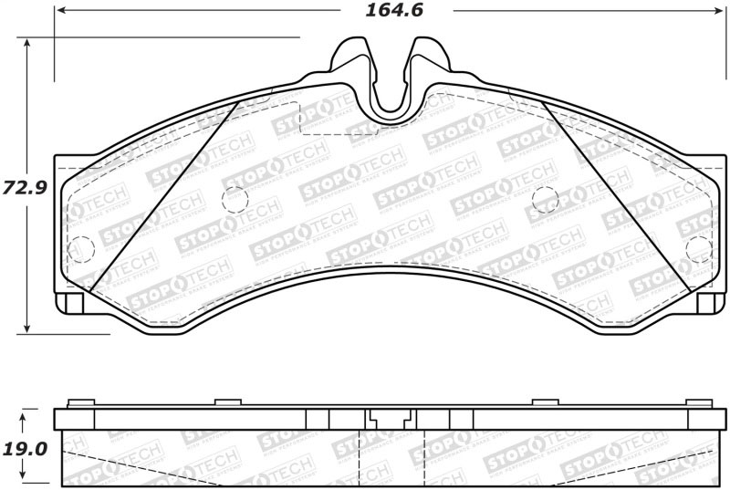 Stoptech 308.11360 | StopTech Street Brake Pads Dodge Sprinter 2500 272mm, Front; 2003-2006