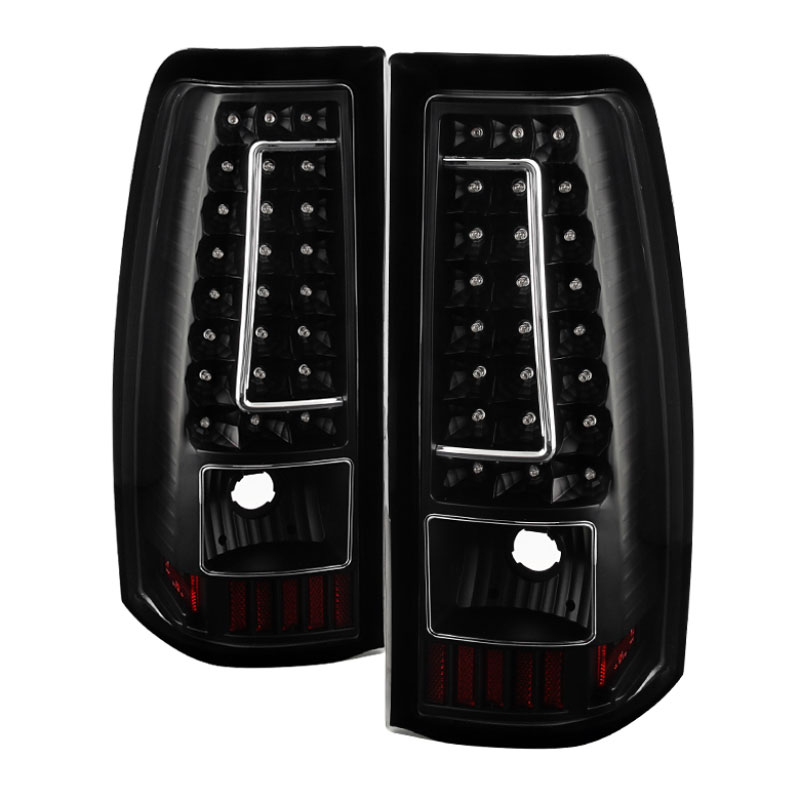 SPYDER 5081261 | Xtune Chevy Silverado 1500-2500-3500 03-06 C-Shape LED Tail Lights Black ALT-ON-CS03-G2-LED-BK; 2003-2006