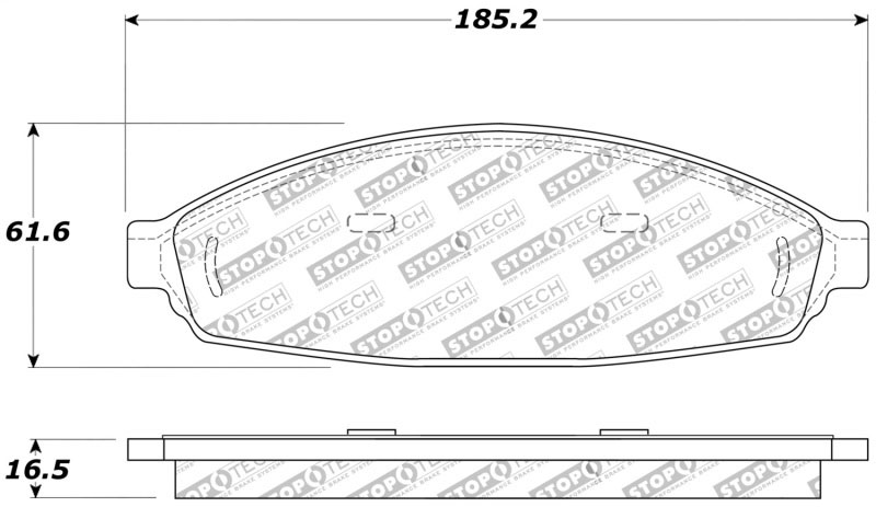 Stoptech 309.09310 | StopTech Sport Brake Pads Mercury Grand Marquis exc Police Pkg, Front; 2011-2011