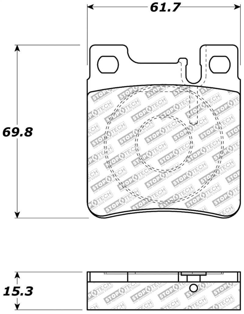 Stoptech 305.06030 | StopTech Street Select Brake Pads Mercedes-Benz SL600, Rear; 1994-2002