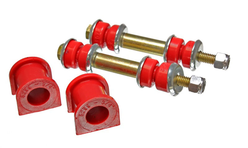 Energy Suspension 4.5140r | 90-96 Ford Escort/ZX2 Red 3/4in Rear Sway Bar Bushing Set (Inc Endlink Bushings); 1990-1996