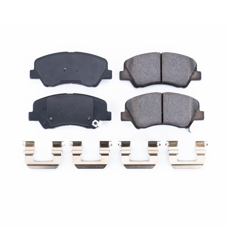 PowerStop 171593 | Power Stop 12-19 Hyundai Accent Front Z17 Evolution Ceramic Brake Pads w/Hardware; 2012-2019