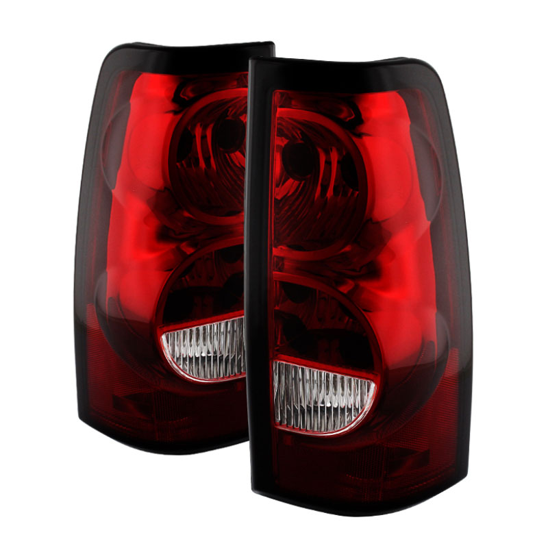 SPYDER 9026362 | Xtune Chevy Silverado 1500-2500-3500 03-06 OEM Style Tail Lights Red Clear ALT-JH-CS03-OE-RC; 2003-2006