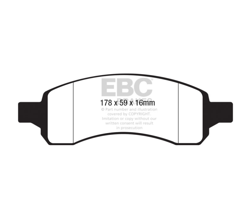 EBC ud11691 | 09-17 Chevy Traverse Ultimax2 Rear Brake Pads; 2009-2017