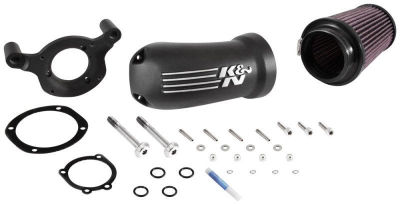 K&N Engineering 571137 | K&N 01-17 Harley Davidson Softail / Dyna FI Performance Air Intake System