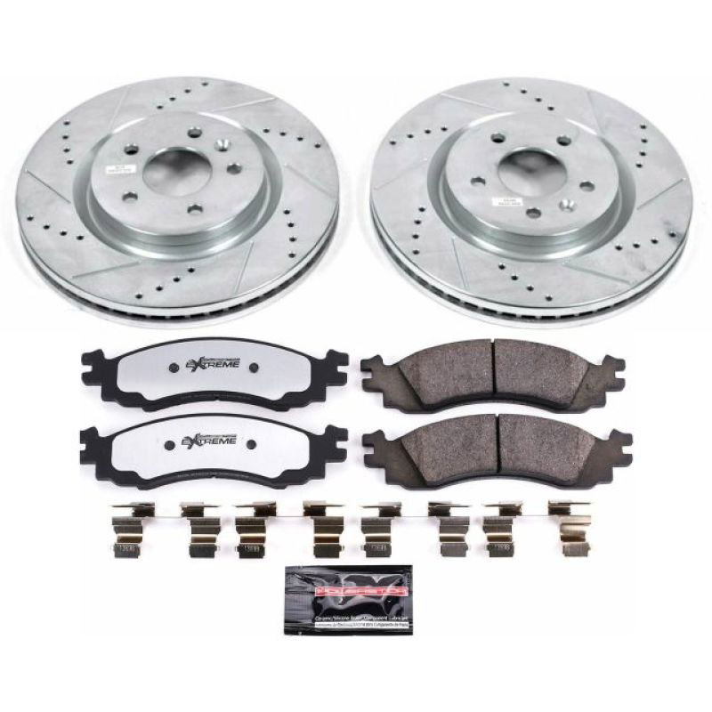 PowerStop k5581-36 | Power Stop 11-12 Ford Taurus Front Z36 Truck & Tow Brake Kit; 2011-2012