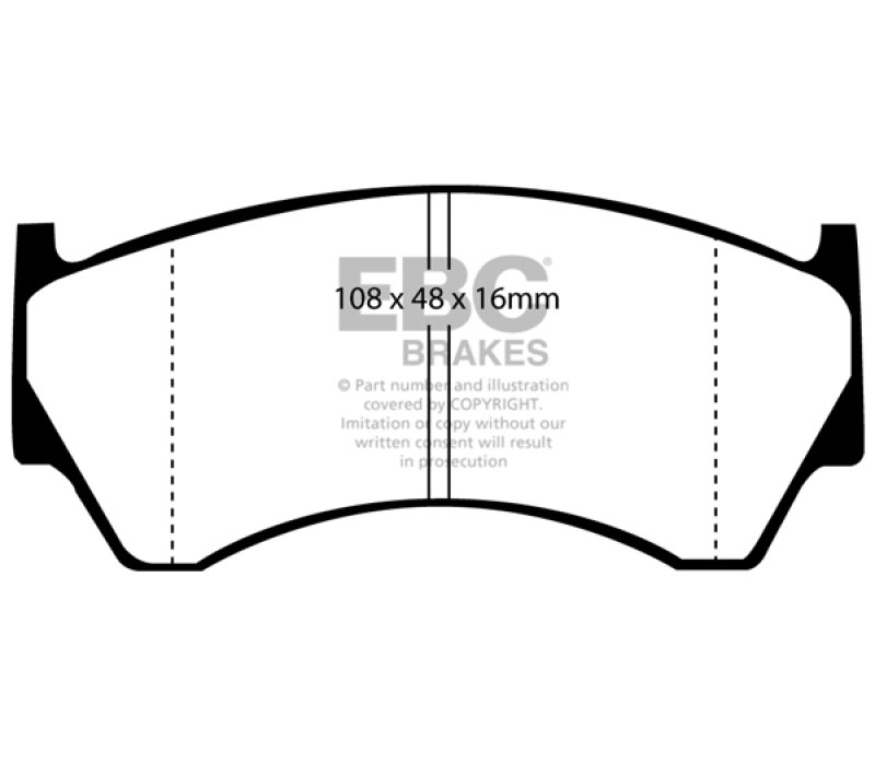 EBC dp31044c | 95-97 Nissan Sentra 1.6 Redstuff Front Brake Pads; 1995-1997