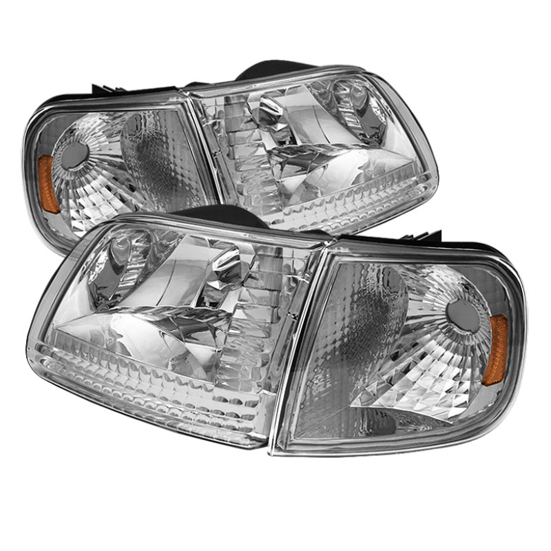 SPYDER 5070326 | xTune Ford F150 / Expedition Crystal Headlights w/Corner - Chrome; 1997-2002