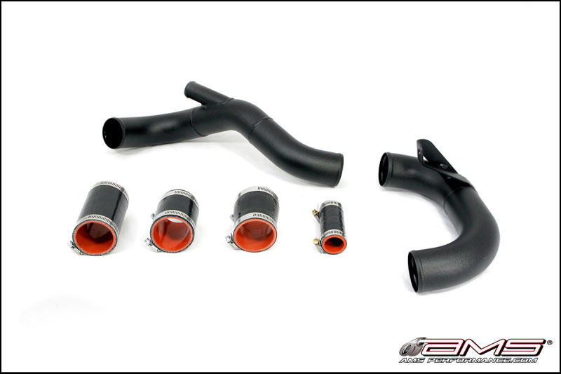 AMS ams.04.09.0003-2 | Performance 08-15 Mitsubishi EVO X Lower I/C Pipe Kit for Stock Flange - Black Powder Coat; 2008-2015