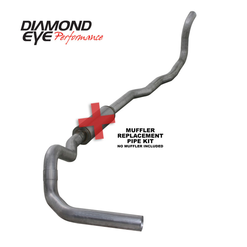 Diamond Eye Performance k4211a-rp | Diamond Eye KIT 4in TB MFLR RPLCMENT PIPE SGL AL: 89-93 DODGE CUMMINS 5.9L; 1989-1993