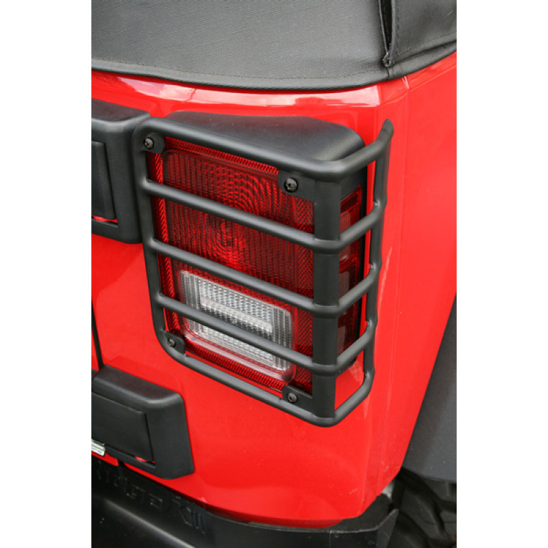 Rugged Ridge 11226.02 | 07-18 Jeep Wrangler Black Tail Light Euro Guards; 2007-2018