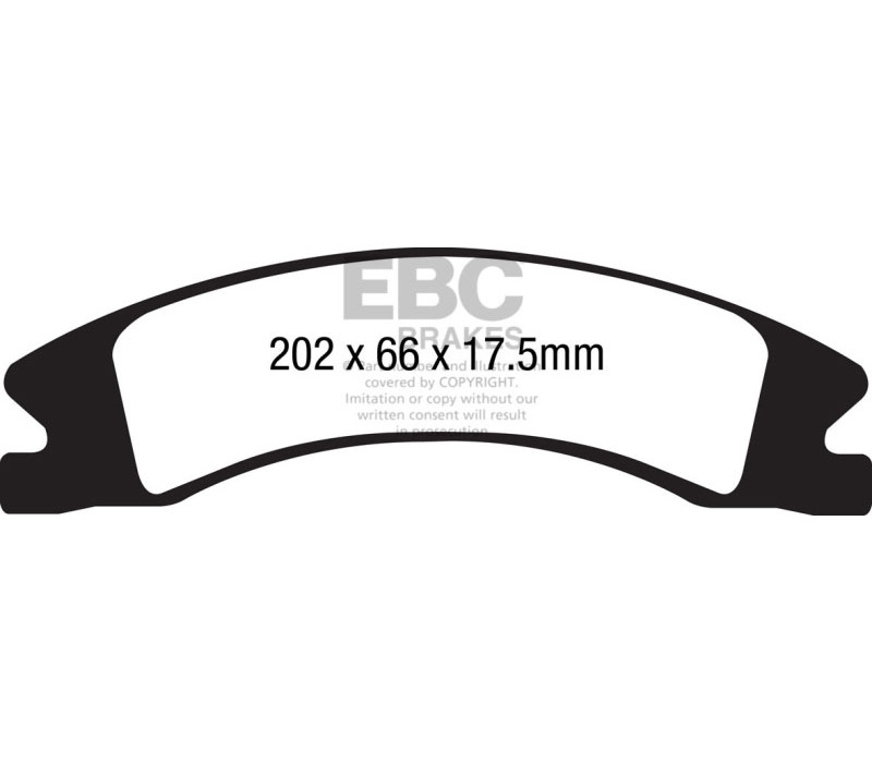 EBC ed91885 | 15+ Cadillac Escalade Ext/Esv 6.2 2WD Extra Duty Front Brake Pads; 2015-2023