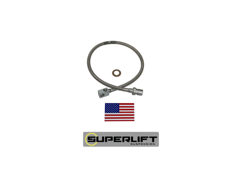 Superlift 91336 | 71-87 GM Pickup/71-91 Blazer/Suburban w/ 8-12in Lift Kit (Single) Bullet Proof Brake Hose; 1971-1991