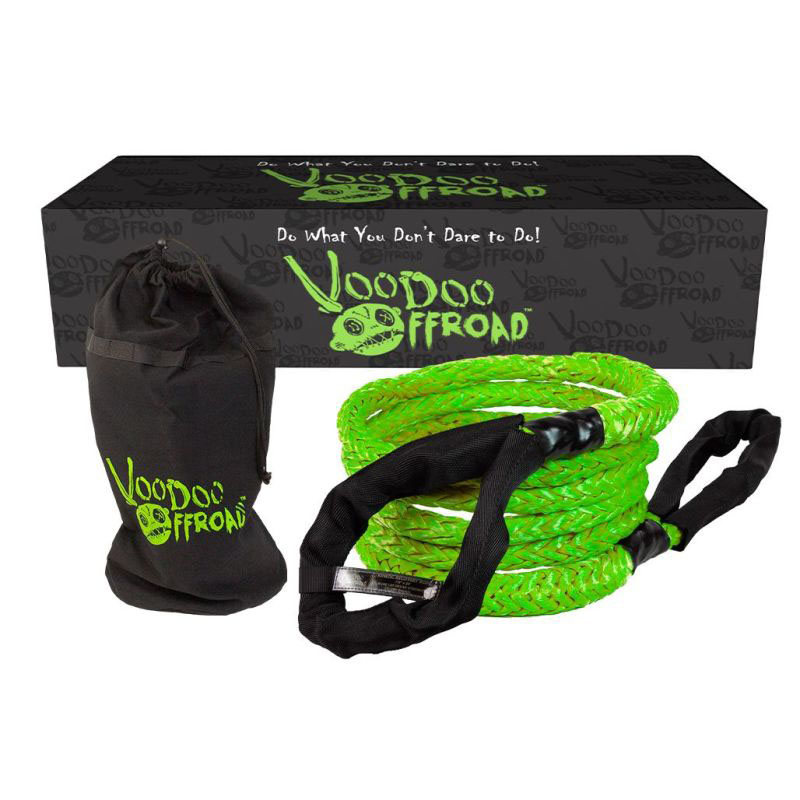 Voodoo Offroad 1300001a | 2.0 Santeria Series 7/8in x 20 ft Kinetic Recovery Rope with Rope Bag - Green