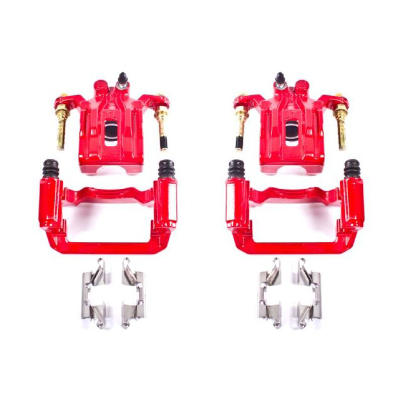 PowerStop s2994a | Power Stop 05-12 Nissan Pathfinder Rear Red Calipers w/Brackets - Pair; 2005-2012