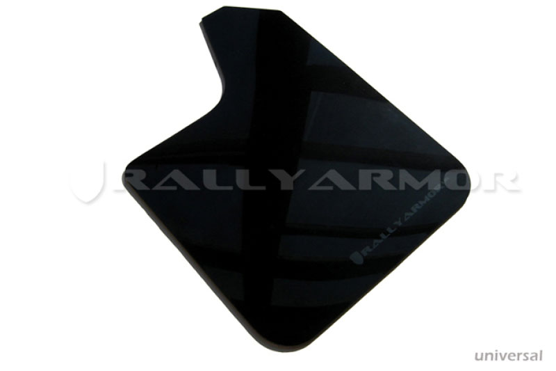 Rally Armor mf12-ur-blk/gry | Universal fitment (no hardware) UR Black Mud Flap w/ Grey Logo