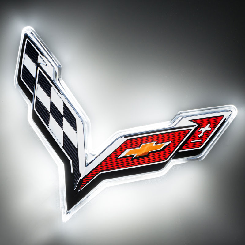 Oracle Lighting 3655-001 | Oracle Corvette C7 Rear Illuminated Emblem - Dual Intensity - White; 2014-2017