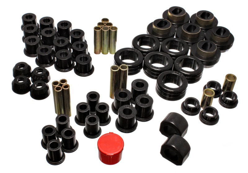 Energy Suspension 3.18102g | 81-87 Chevy/GMC 4WD (W/ Stock Front Springs) Black Hyper-flex Master Bushing Set; 1981-1987