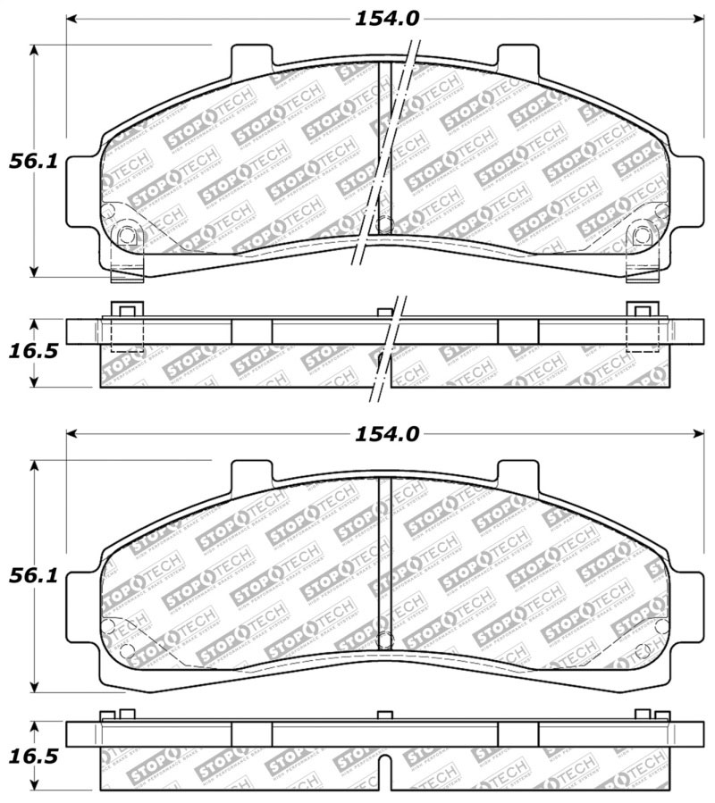 Stoptech 305.06520 | StopTech Street Select Brake Pads Mazda B3000, Front; 1995-2002